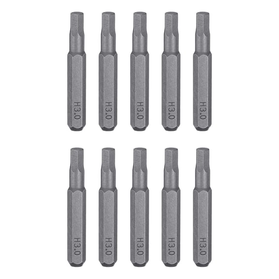 Uxcell 10pcs H3.0 Hex Screwdriver Bit 5/32" Hex Magnetic Hexagon Head S2 Steel