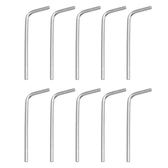 Uxcell 10pcs Hex Key Wrench 3/32" 45# Carbon Steel L-Shape Hexagon SAE Wrenches Repairing Tool for Home DIY Bike Motorcycle Repair, Silver Tone