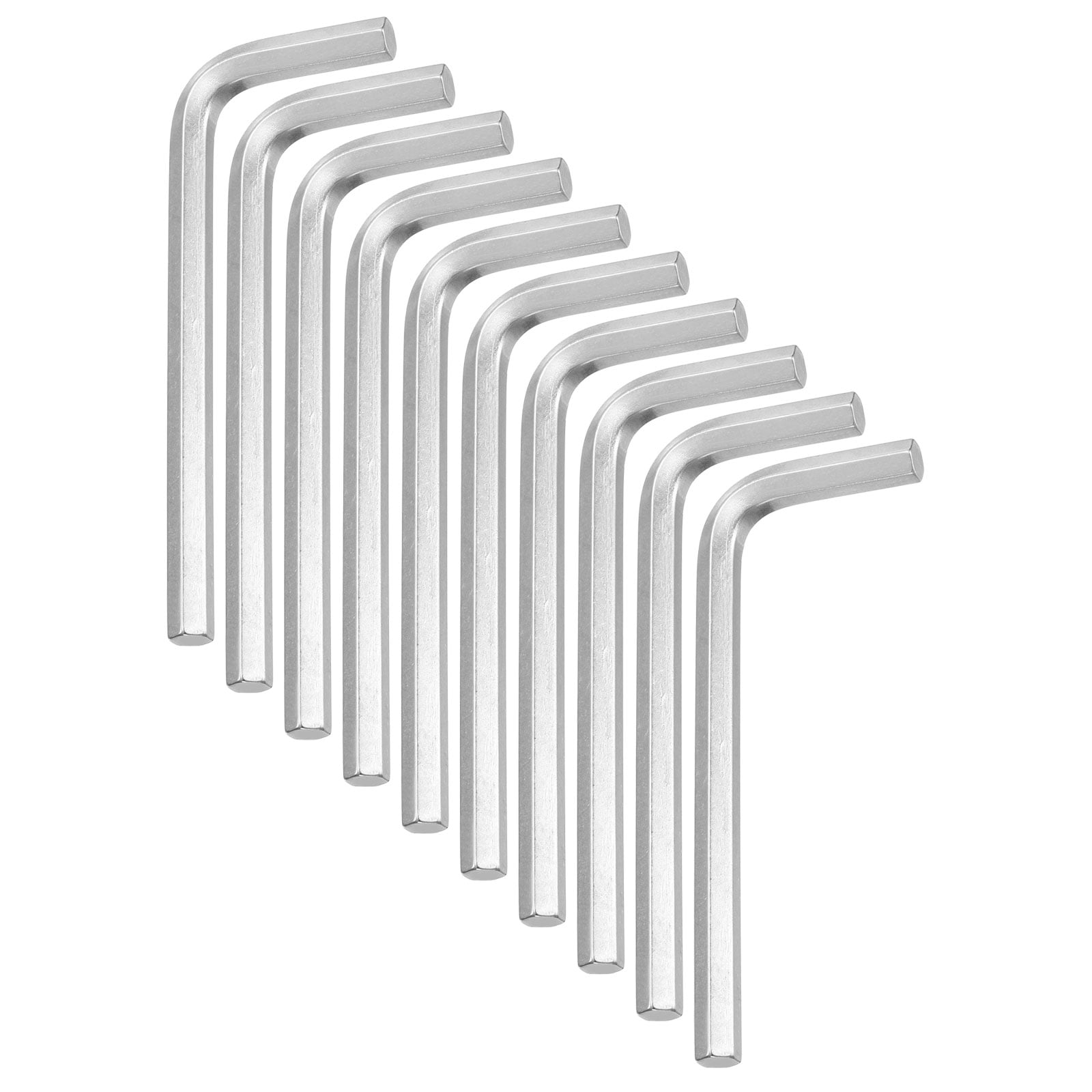Uxcell 10pcs Hex Key Wrench 6mm Stainless Steel L-Shape Hexagon Metric Wrenches Repairing Tool for Home DIY Bike Motorcycle Repair