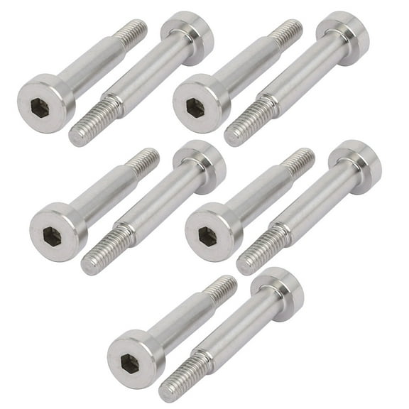 Uxcell 10pcs Hex Socket Shoulder Bolt 5mm Shoulder Dia 20mm Shoulder Length M4 Thread