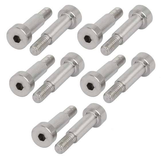Uxcell 10pcs Hex Socket Shoulder Bolt 6mm Shoulder Dia 16mm Shoulder Length M5 Thread