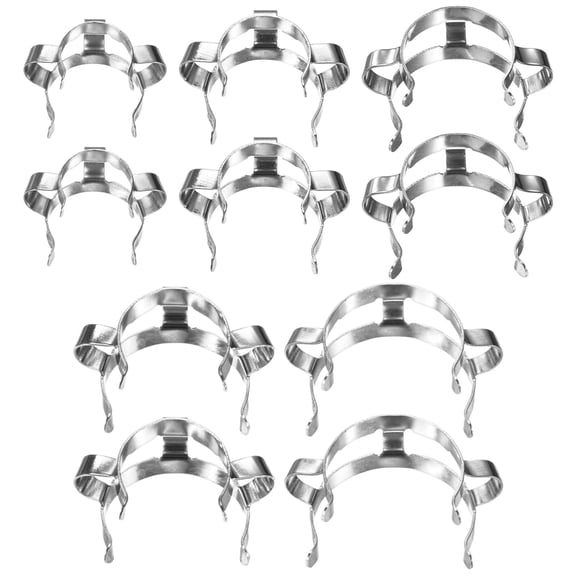 Uxcell 10pcs Lab Joint Clip Stainless Steel for 5 Size Ground Joint Lab Silver