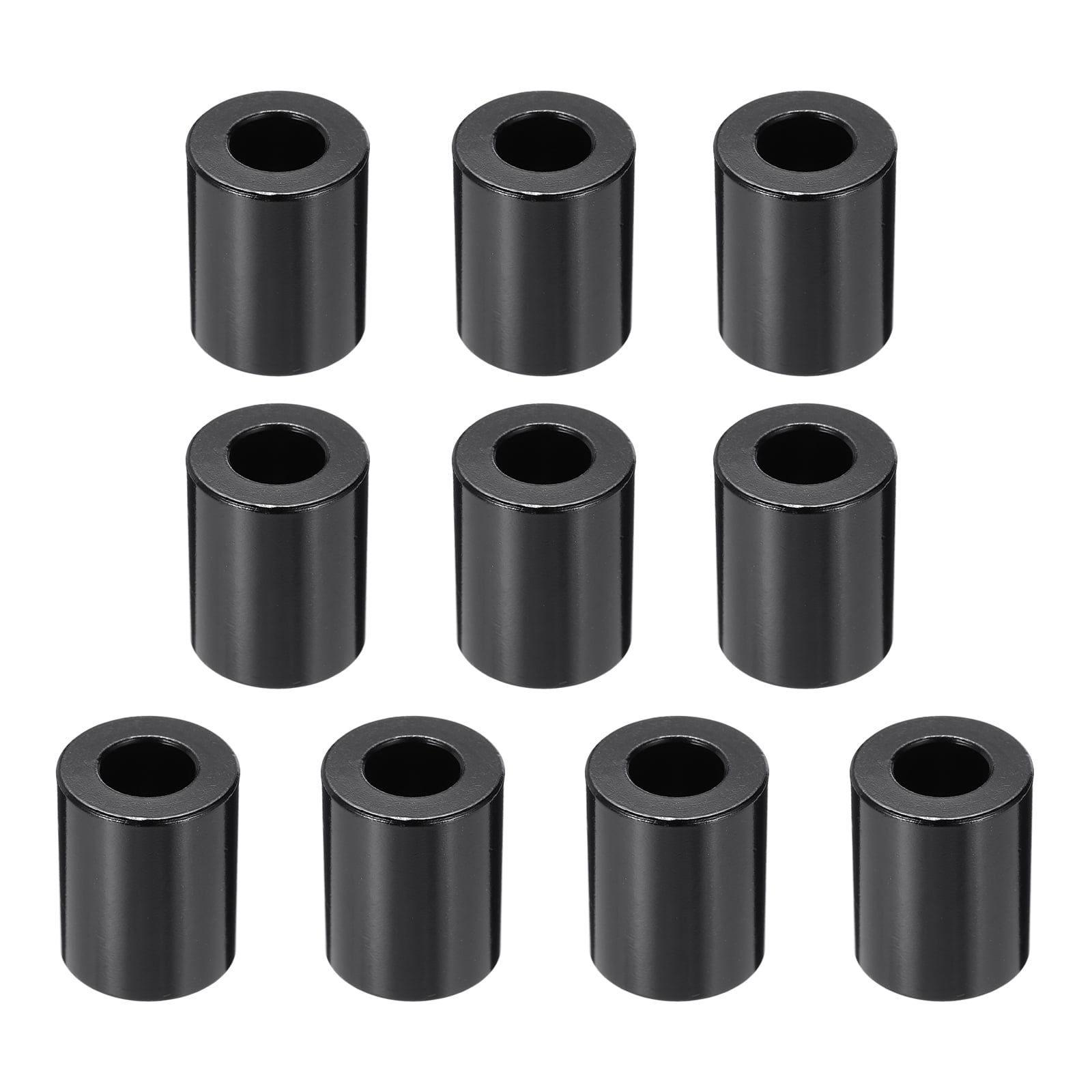 Uxcell 10pcs M8 Aluminium Spacers, 5/16" ID x 5/8" OD Round Standoff Spacer, Unthreaded Metal Spacers for 5/16" M8 Screws Bolts, Black 3/4" Length