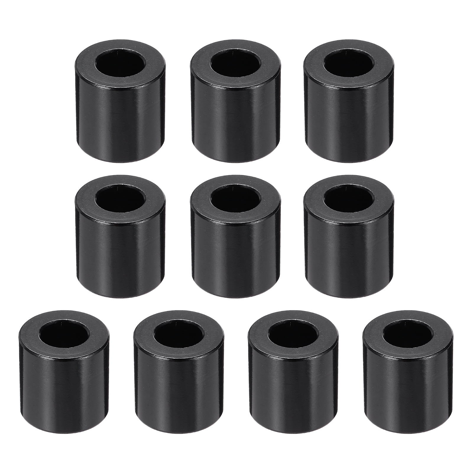 Uxcell 10pcs M8 Aluminium Spacers, 5/16" ID x 5/8" OD Round Standoff Spacer, Unthreaded Metal Spacers for 5/16" M8 Screws Bolts, Black 5/8" Length