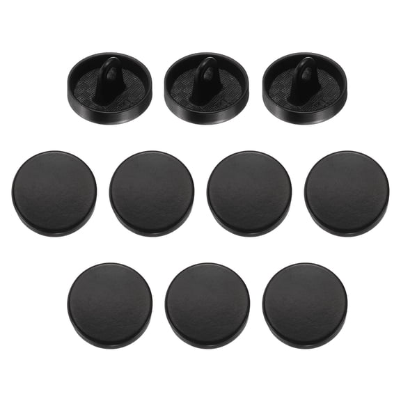 Uxcell 10pcs Metal Flat Button 12.5mm Round Metal Sewing Buttons Gun Black