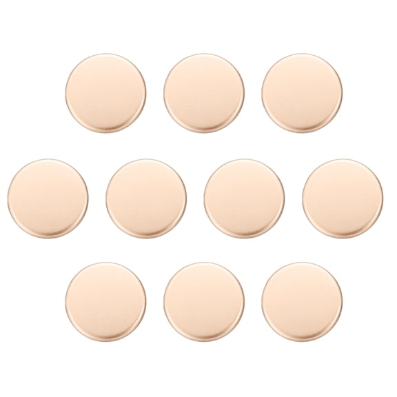 Uxcell 10pcs Metal Round Buttons 11.5mm Alloy Flat Sewing Buttons, Sand Gold