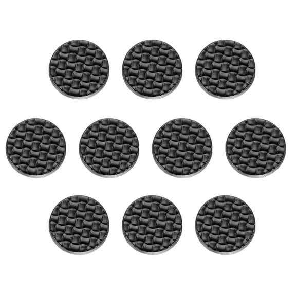 Uxcell 10pcs Metal Round Buttons 15mm Alloy Plaid Texture Sewing Button, Matt Black