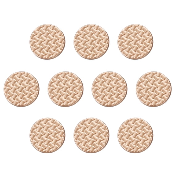 Uxcell 10pcs Metal Round Buttons 15mm Alloy Plaid Texture Sewing Button, Sand Gold