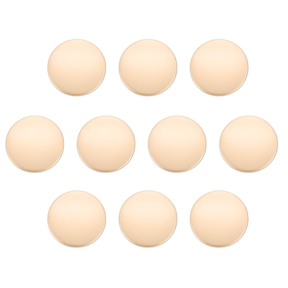 Uxcell 10pcs Metal Round Buttons 18mm Alloy Flat Sewing Buttons, Sand Gold