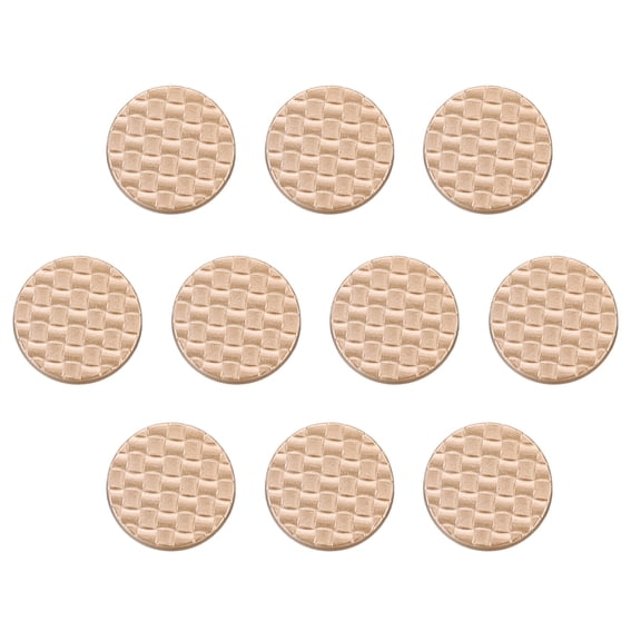 Uxcell 10pcs Metal Round Buttons 18mm Alloy Plaid Texture Sewing Button, Sand Gold