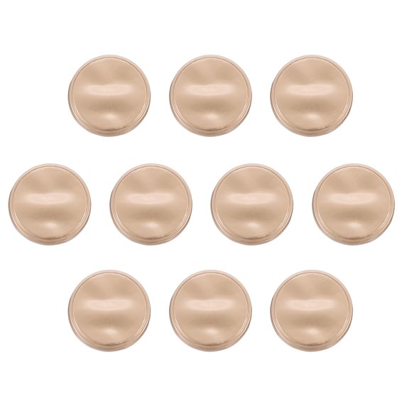Uxcell 10pcs Metal Round Buttons 18mm Alloy Wave Texture Sewing Button, Sand Gold