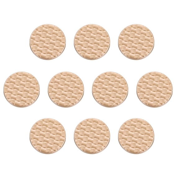 Uxcell 10pcs Metal Round Buttons 20mm Alloy Plaid Texture Sewing Button, Sand Gold