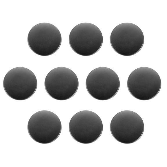 Uxcell 10pcs Metal Round Buttons 23mm Alloy Flat Sewing Buttons, Solid Black