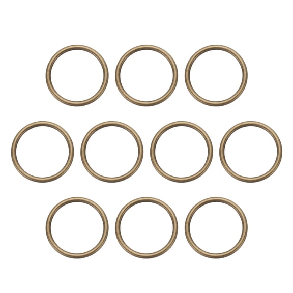 Uxcell 10pcs O Ring Buckles 1-3/16" Zinc Alloy Electroplated Round Buckles, Bronze