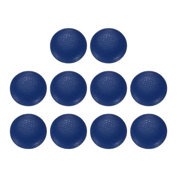 Uxcell 10pcs PU Leather Covered Button 12.5mm Plastic Shank Round Button, Blue