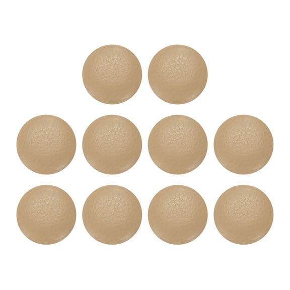 Uxcell 10pcs PU Leather Covered Button 12.5mm Aluminum Shank Round Button, Camel