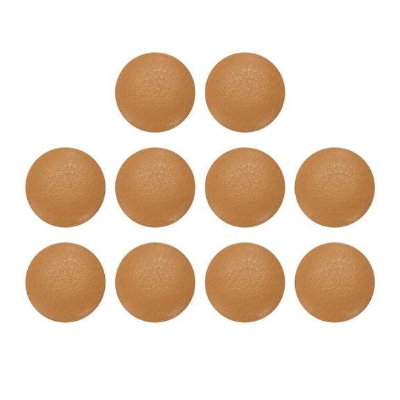 Uxcell 10pcs PU Leather Covered Button 12.5mm Plastic Shank Round Button, Orange