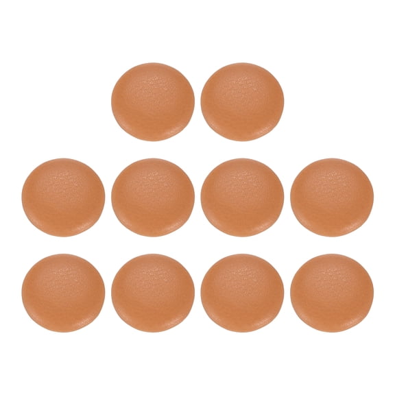 Uxcell 10pcs PU Leather Covered Button 18mm Aluminum Shank Round Button, Yellow