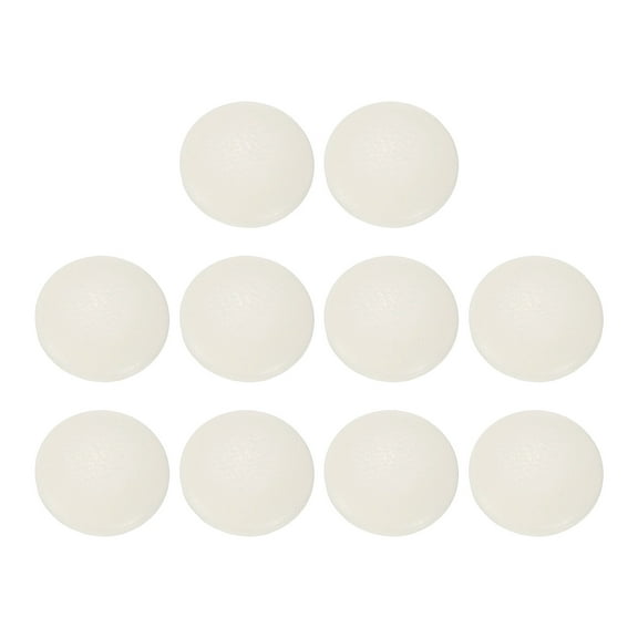 Uxcell 10pcs PU Leather Covered Button 18mm Metal Shank Round Button, White