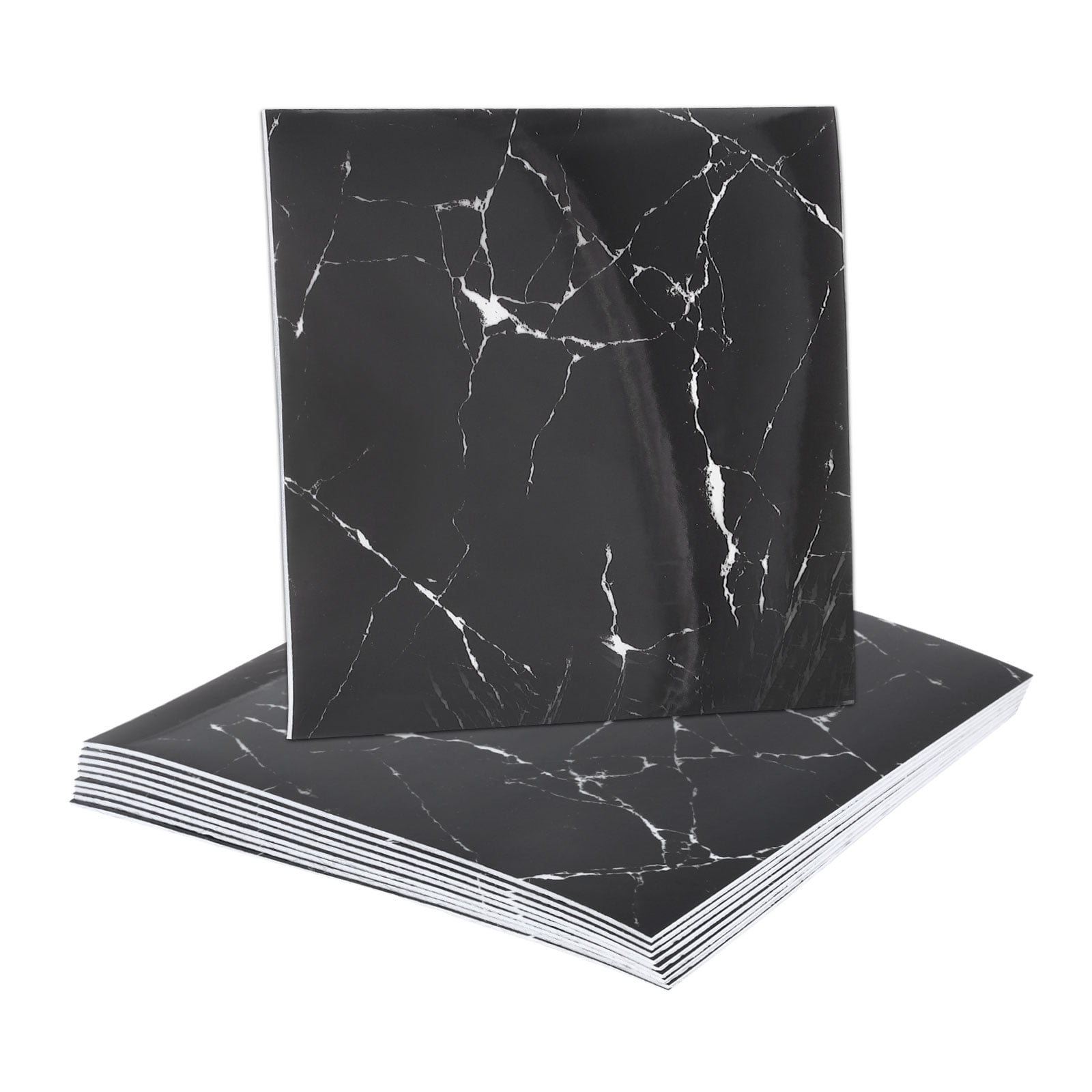 Uxcell 10pcs Peel and Stick Marble Tiles, Waterproof Wall Panel ...
