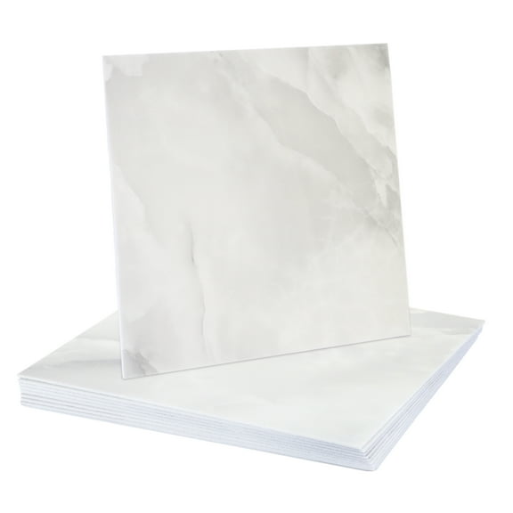 Uxcell 10Pcs Peel and Stick Marble Tiles, Waterproof Wall Panel Backsplash, 12"x12" Peel and Stick Shower Tiles for Bathroom, Silver Gray Design