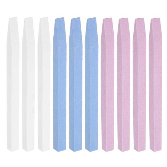 Uxcell 10pcs Pumice Stone Nail File, Pumice Nail Polishing Stick Cuticle Remover Pusher, Professional Quartz Stone Filing Tool