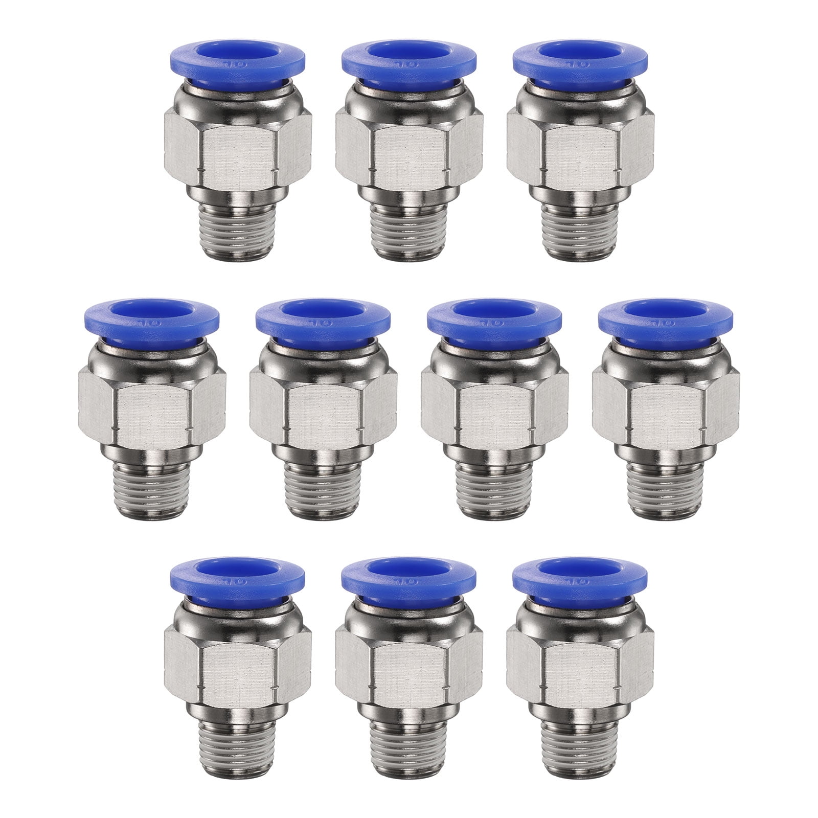 Druck zu Connect Luftarmaturen, 1/4 Zoll Außendurchmesserx1/8 Zoll NPT Winkelstück, Schnellverbindung, Außengewinde, 90 Grad, Push in Lock Armaturen, Verbindungsstücke, 5 Packungen