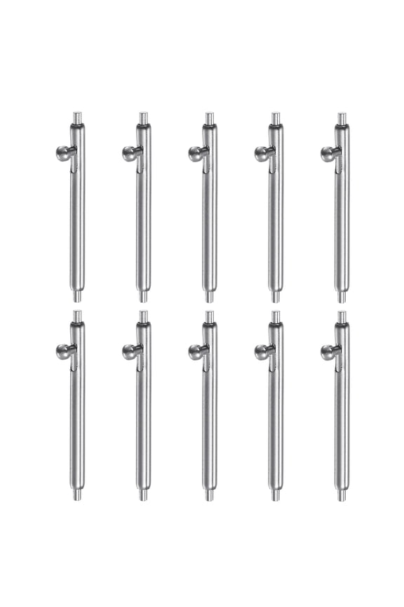 10pcs Quick Release Spring Bar 18mm Width 1.5mm Diameter Stainless Steel Watch Pins Replacement Band Strap Link Pins