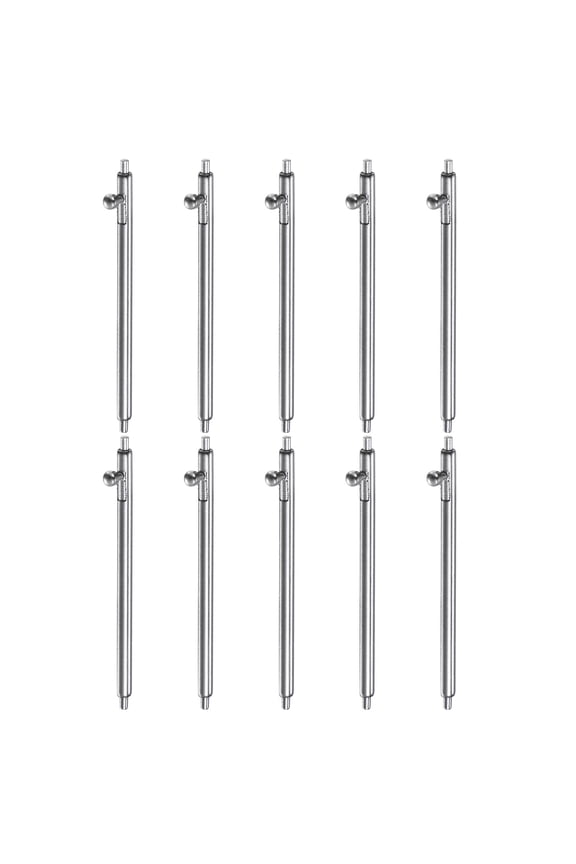 10pcs Quick Release Spring Bar 24mm Width 1.5mm Diameter Stainless Steel Watch Pins Replacement Band Strap Link Pins