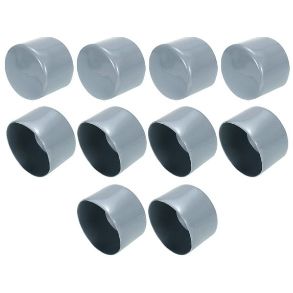 Uxcell 10pcs Rubber End Caps 60mm(2.4") ID Vinyl Round End Cap Cover Screw Thread Protectors Grey