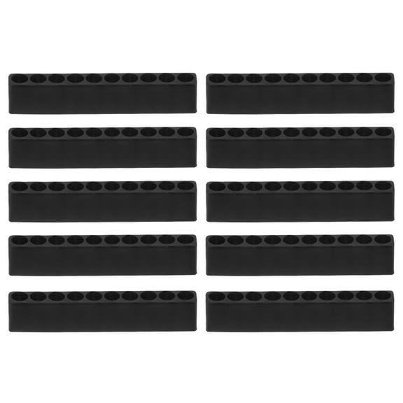 Uxcell 10pcs Screwdriver Bit Holder Organizer 10 Holes Hex Drill Plastic Storage Case for Any 1/4" Metal Driver Bits