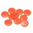 thumbnail image 1 of Uxcell 10Pcs Sewing Button 1/2"(12.5mm) 2 Holes Resin Round Craft Replacement Buttons, Orange, 1 of 5