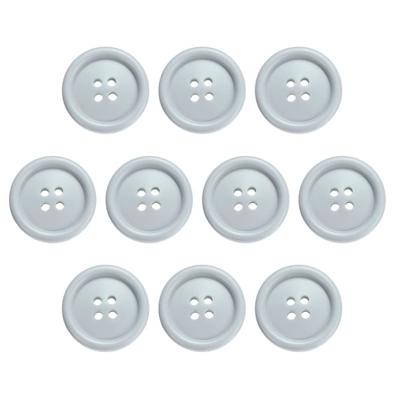 Uxcell 10pcs Sewing Button 25m 4 Holes Resin Round Craft Buttons, Dark Grey