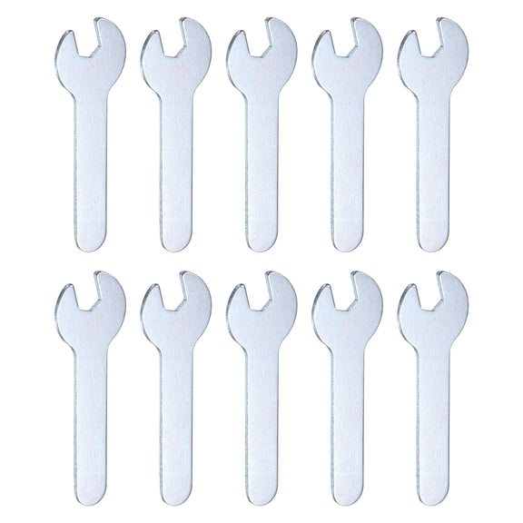 Uxcell 10pcs Small Wrench Open End Thin Wrench 7x66x1.5mm Metric U-Shaped Spanner