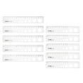 thumbnail image 1 of Uxcell 10pcs Straight Plastic Ruler 15cm and 18cm Metric Plastic Clear Measuring Tool Hollow Design with Wavy Line, 1 of 7