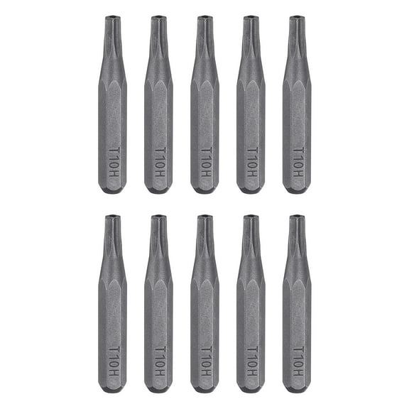 Uxcell 10pcs T10H Torx Screwdriver Bit 5/32" Hex Magnetic Star 6 Point Head S2 Steel