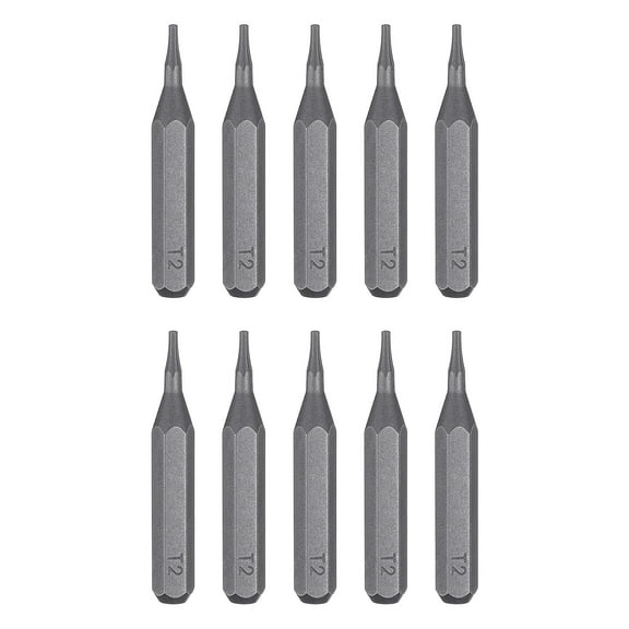 Uxcell 10pcs T2 Torx Screwdriver Bit 5/32" Hex Magnetic Star 6 Point Head S2 Steel