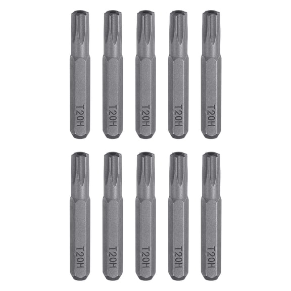 Uxcell 10pcs T20H Torx Screwdriver Bit 5/32" Hex Magnetic Star 6 Point Head S2 Steel