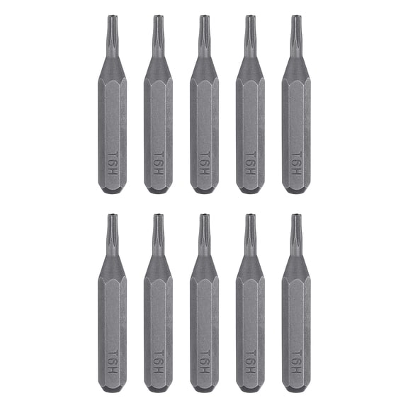 Uxcell 10pcs T6H Torx Screwdriver Bit 5/32" Hex Magnetic Star 6 Point Head S2 Steel
