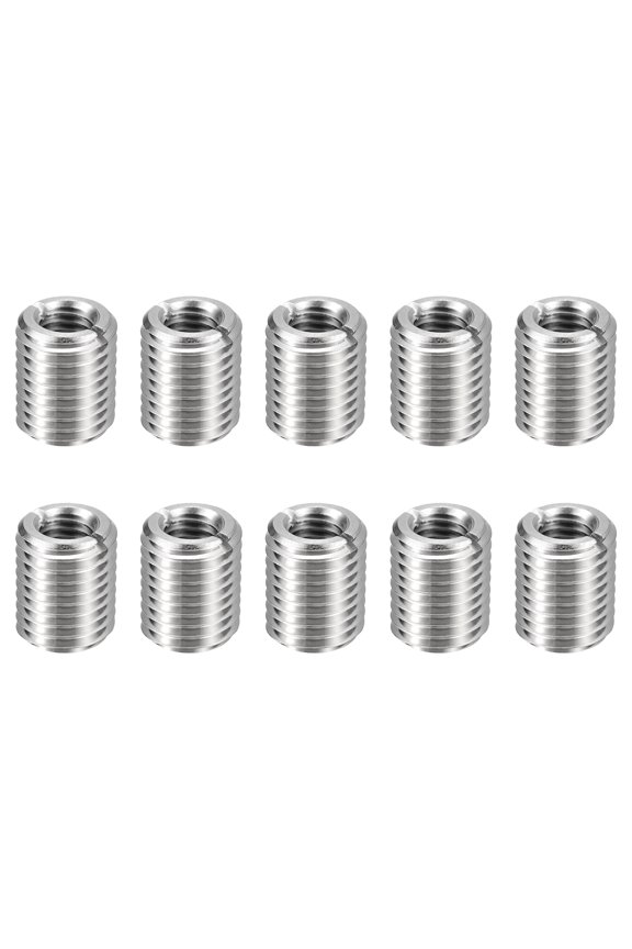 10pcs Thread Repair Inserts M16 x 2 Male to M10 x 1.5 Female Thread 20mm Long Stainless Steel Reducing Nuts Metric Self Tapping Sleeves