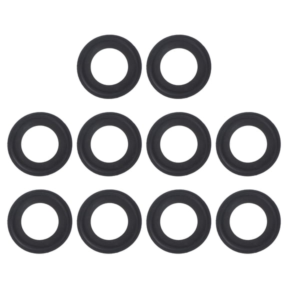 Uxcell 10pcs Tri Clamps Gasket, 50.5mm OD 29mm ID Sanitary TC Tri Clamps Gasket Tri Pipe Rubber Ferrule Washers Tube Fittings O Ring Seal Gaskets