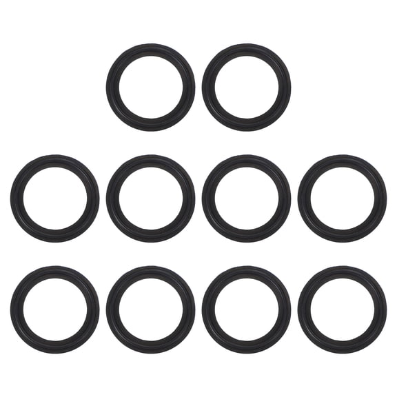 Uxcell 10pcs Tri Clamps Gasket, 50.5mm OD 35.6mm ID Sanitary TC Tri Clamps Gasket Tri Pipe Rubber Ferrule Washers Tube Fittings O Ring Seal Gaskets