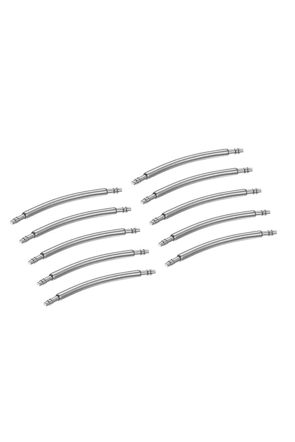 10pcs Watch Band Pins 22mm Curved Spring Bar Pin 1.3mm Dia Stainless Steel Double Flanged End Link Repair Kit for Watch Band Bracelet
