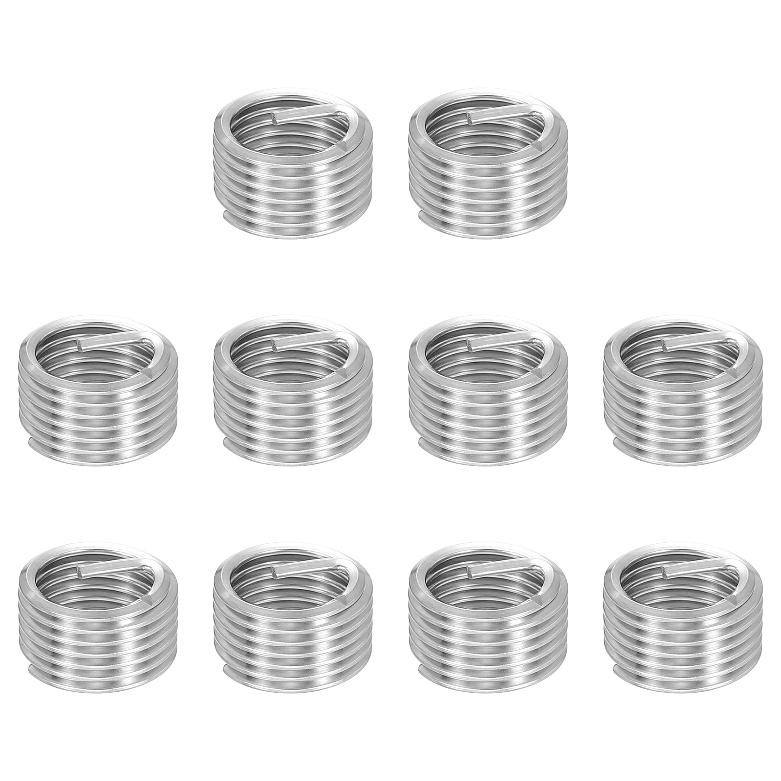 Uxcell 10pcs Wire Thread Inserts M16 x 2 x 1D Metric Helical Threaded ...