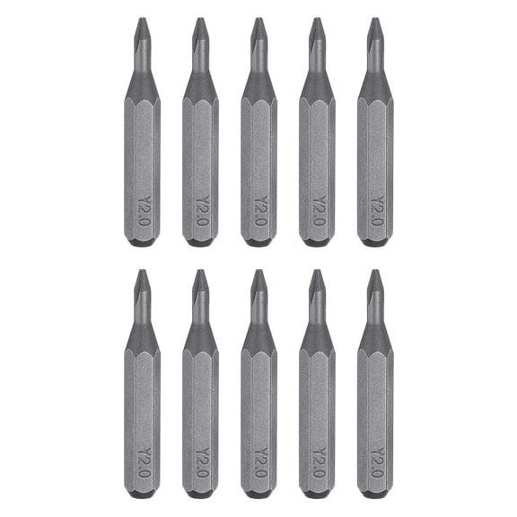 Uxcell 10pcs Y2.0 Tri Wings Screwdriver Bit 5/32" Hex Magnetic 3 Point Y-Shaped Head S2 Steel