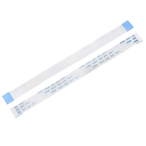 Uxcell 10pins Flexible Flat Cable FPC FFC A Type Ribbon Cable PE White 10Pcs