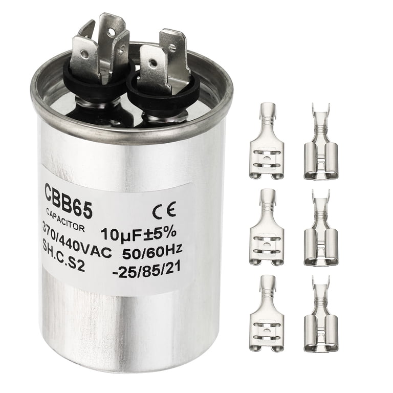 Uxcell 10uf 10MDF 370/440VAC Fan Start Capacitor, CBB65 Circular