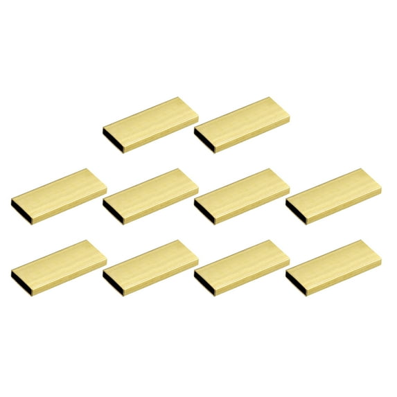 Uxcell 10x2.9x25mm Rectangle Brass Tube Spacer Beads for DIY Making Crafts, Gold 50Pack