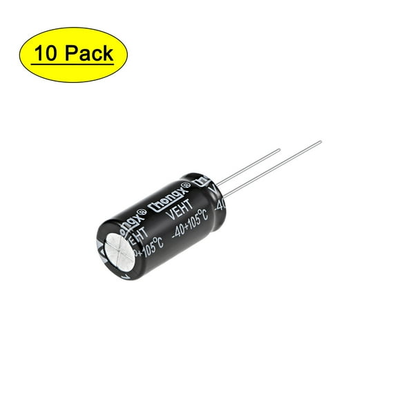 Uxcell 10x20mm 1000uF 25V 105C High Temp Aluminum Electrolytic Capacitors 10 Pack