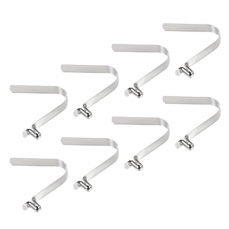 Uxcell 10x6mm Kayak Paddle Snaps, Hollow Button Single Pin Lock Tube Spring Clips for Tent Pole, 8 Pack